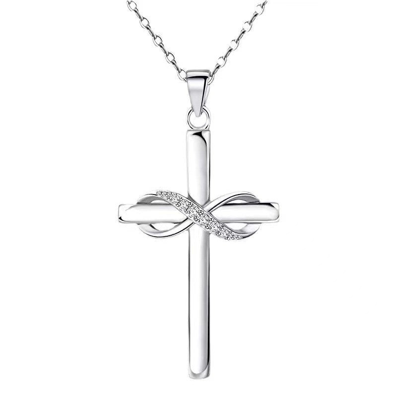 Collar "Fe Infinita" - Cruz Plateada