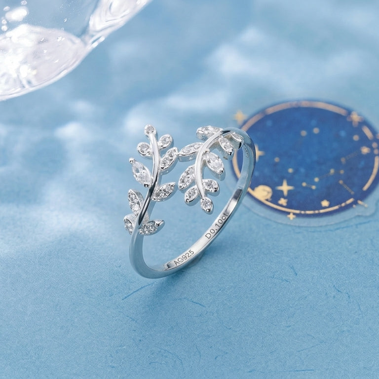 Anillo "Victoria y Fe" - Corona de Olivo