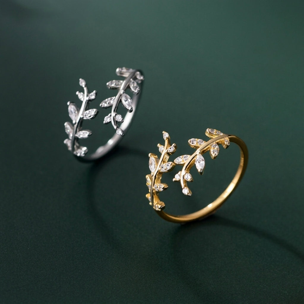 Anillo "Victoria y Fe" - Corona de Olivo