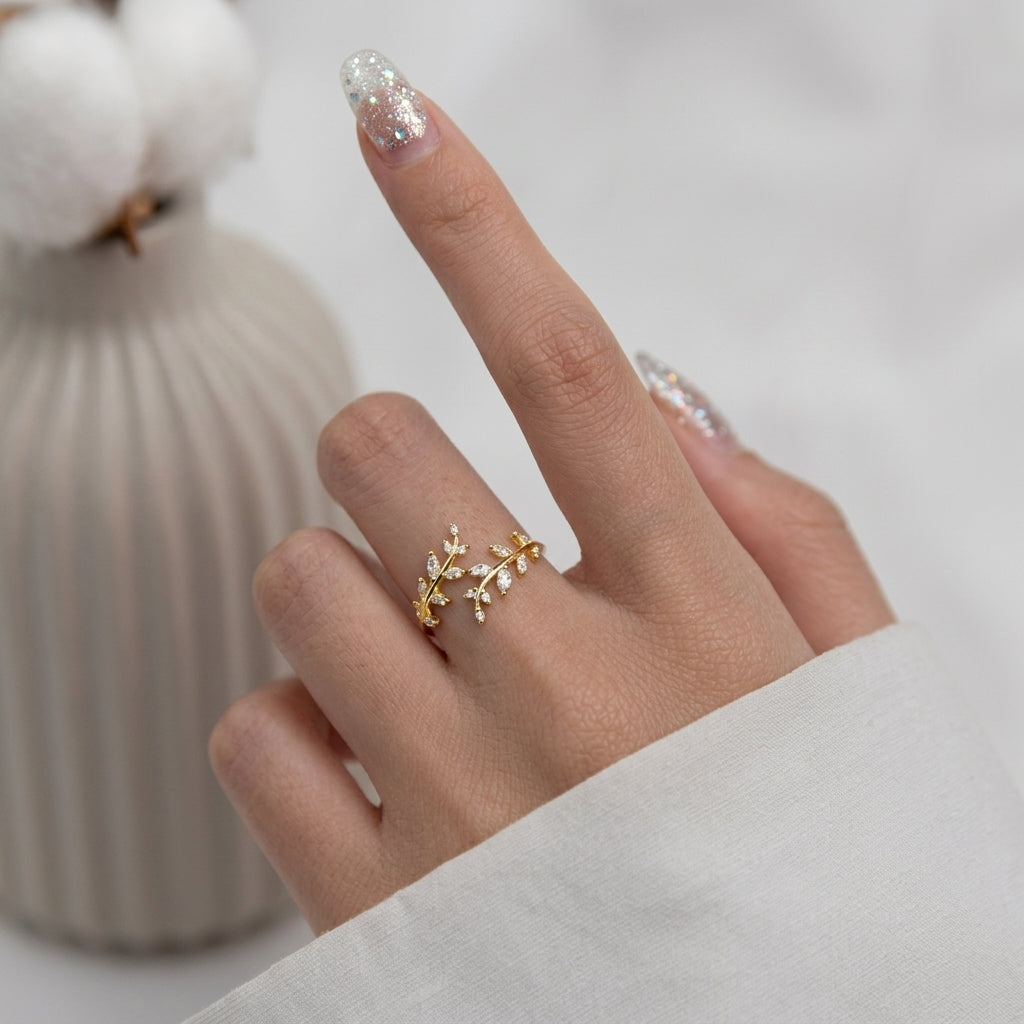 Anillo "Victoria y Fe" - Corona de Olivo